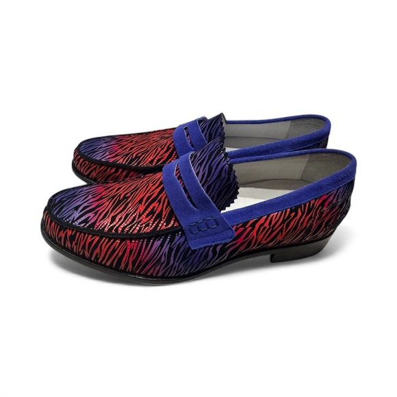 Marc Nolan Vibrant Zebra Print Loafers main image 5